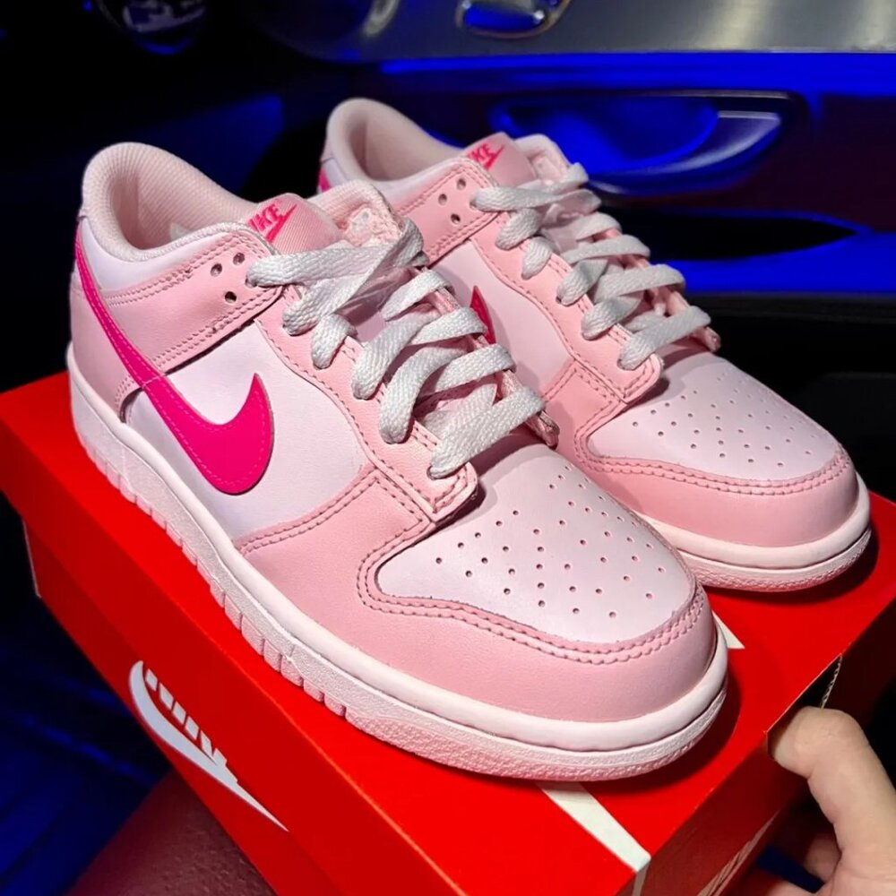 🌸Nike Dunk Low Triple Barbie Pink Women's Sneakers